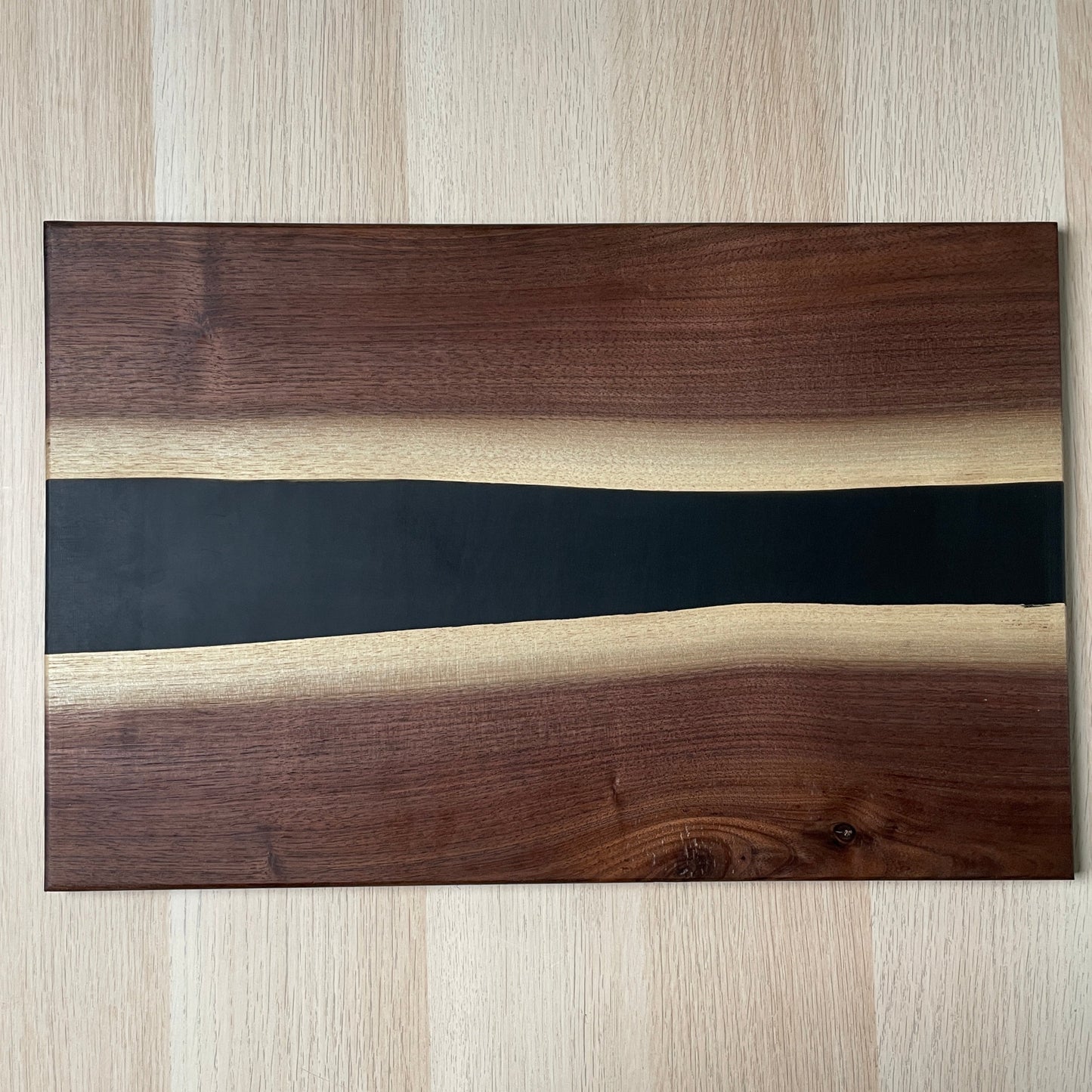 Large Charcuterie Board - Midnight Walnut | Epoxy Live Edge Cheese Tray | Decorative tray